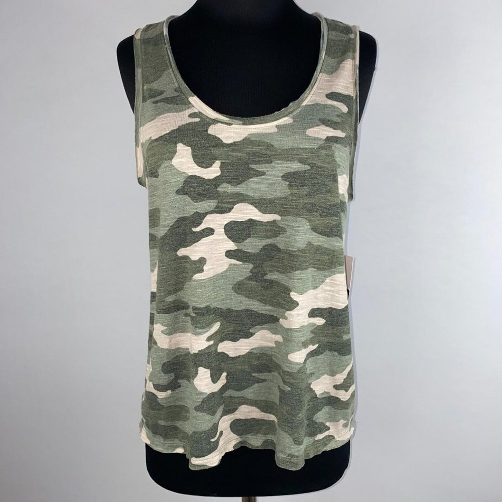 SO Sonoma Goods For Life M Camo Camouflage Relaxed Scoop Neck Tank Top